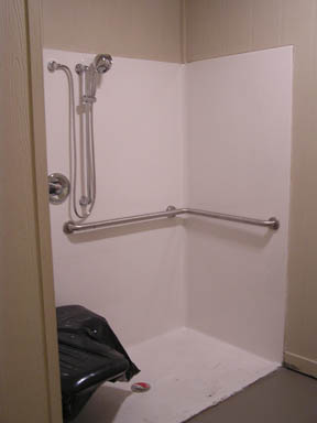 handicapped restroom shower