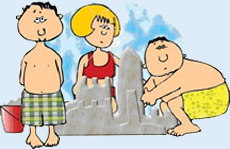 sand sculpting cartoon
