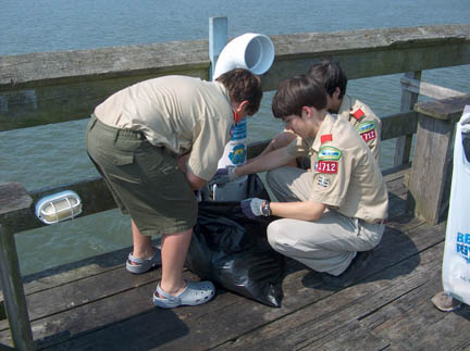 scouts and monofilament pipe