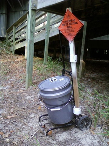 luggage cart bucket